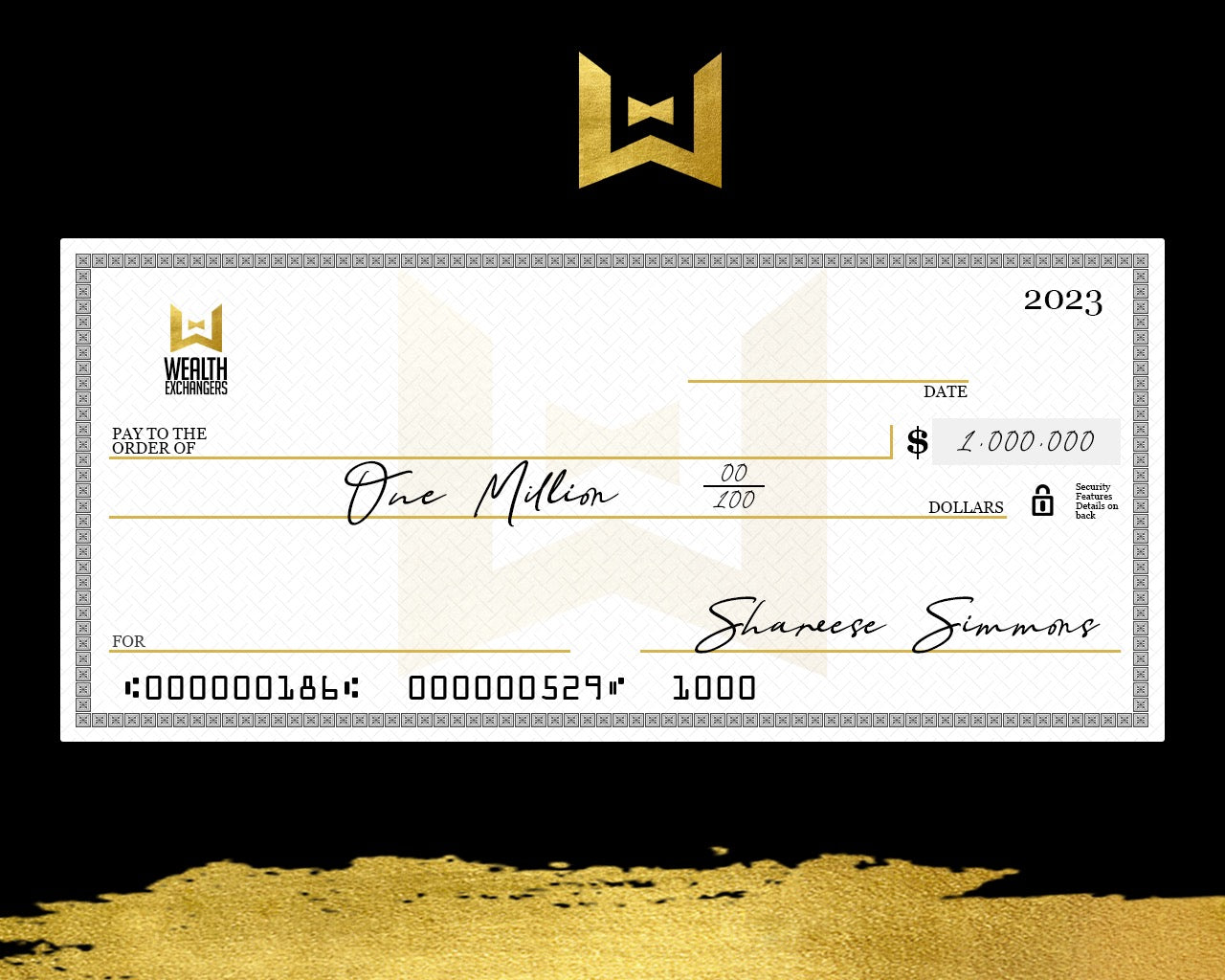 Personalized Million Dollar Check [Framed]